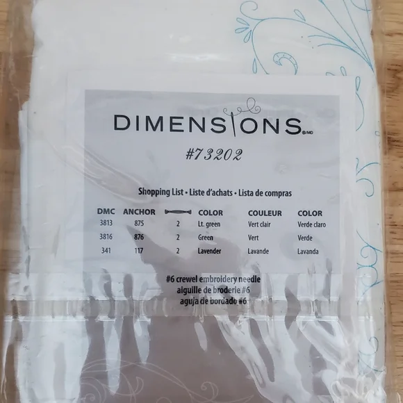 Dimensions Embroidery Stamped Pillowcase - Picture 2 of 4